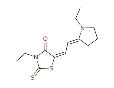 3-ethyl-5-[(1-ethyl-pyrrolidin-2-yliden)-ethylidene]-2-thioxo-thiazolidin-4-one